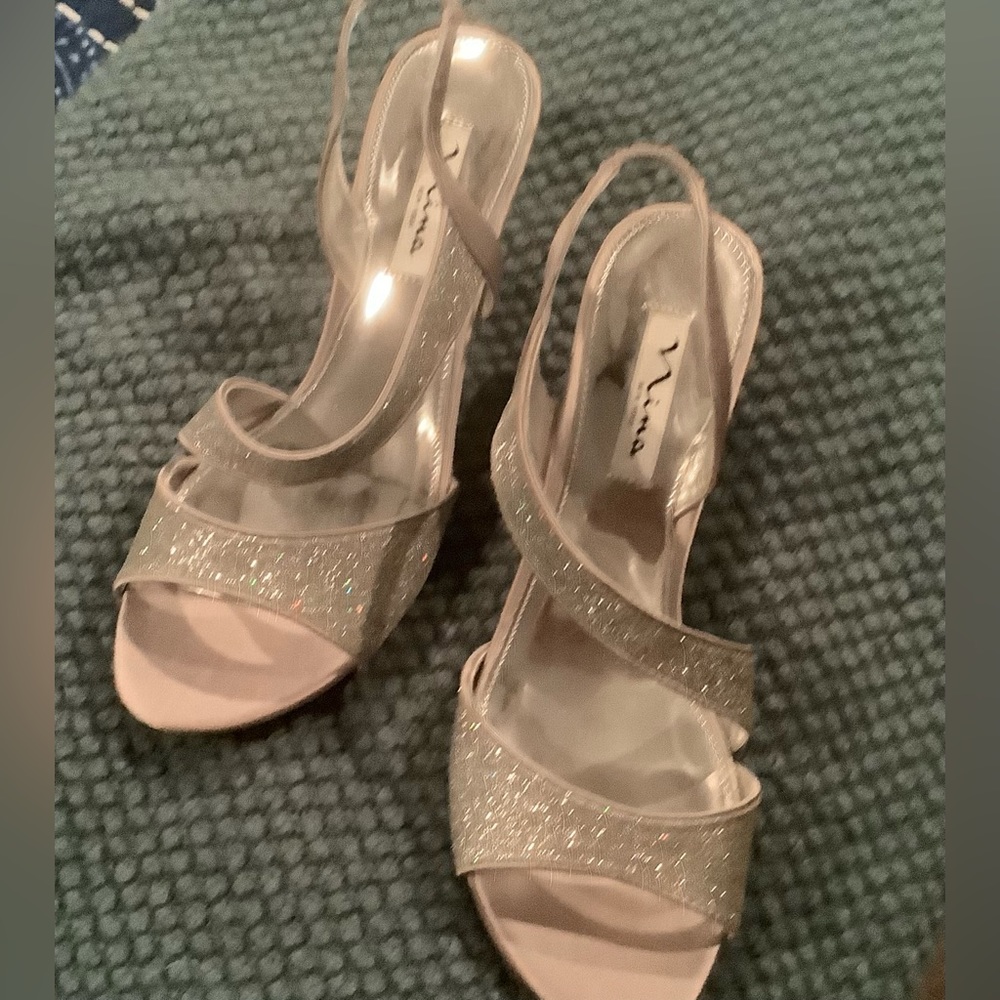 Nina silver dress heels